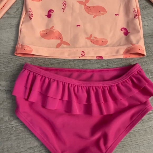 Carters Long Sleeve Rashguard Swimsuit Set - Picture 6 of 8